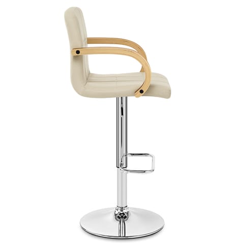Burton Oak Bar Stool Cream