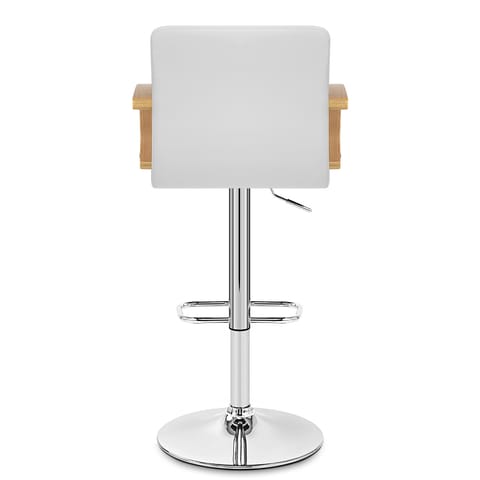 Burton Oak Bar Stool White