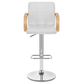 Burton Oak Bar Stool White