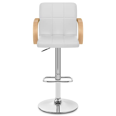 Burton Oak Bar Stool White