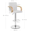 Burton Oak Bar Stool White