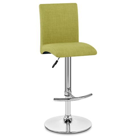 Deluxe High Back Stool Green Fabric