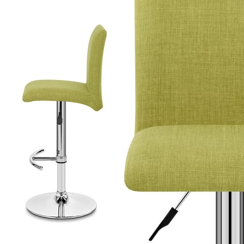 Deluxe High Back Stool Green Fabric