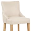 Magna Oak & Cream Faux Leather Stool