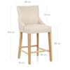 Magna Oak & Cream Faux Leather Stool