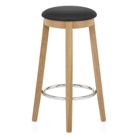 Ikon Kitchen Stool Oak & Black