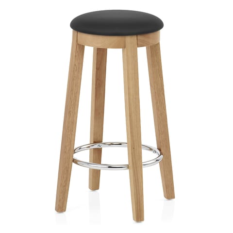 Ikon Kitchen Stool Oak & Black