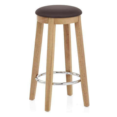 Ikon Kitchen Stool Oak & Brown