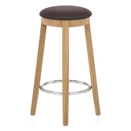 Ikon Kitchen Stool Oak & Brown