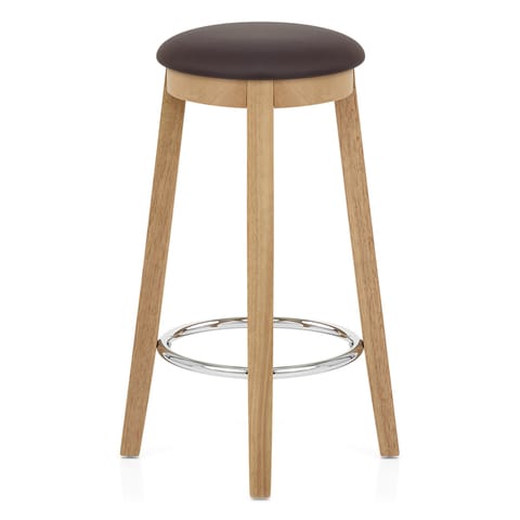 Ikon Kitchen Stool Oak & Brown