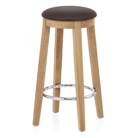 Ikon Kitchen Stool Oak & Brown