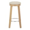 Ikon Kitchen Stool Oak & Cream