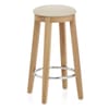 Ikon Kitchen Stool Oak & Cream