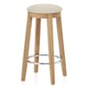 Ikon Kitchen Stool Oak & Cream