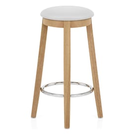 Ikon Kitchen Stool Oak & White