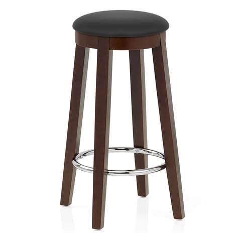 Ikon Kitchen Stool Walnut & Black