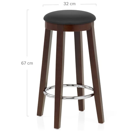 Ikon Kitchen Stool Walnut & Black