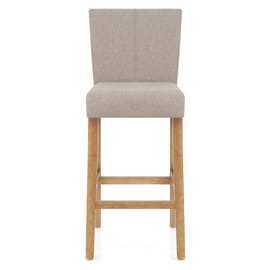 Cornell Oak Bar Stool Tweed Fabric