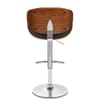 Theo Walnut Bar Stool Black