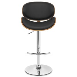 Theo Walnut Bar Stool Black