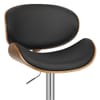 Theo Walnut Bar Stool Black