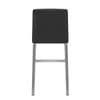 Stella Brushed Steel Stool Black