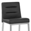 Stella Brushed Steel Stool Black