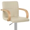 Burton Oak Bar Stool Cream