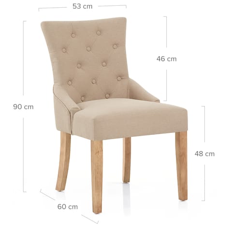 Verdi Chair Oak & Beige