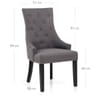 Ascot Dining Chair Charcoal Fabric