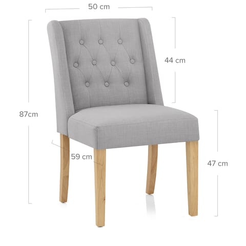 Chatsworth Oak Dining Chair Grey