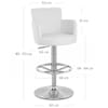 Chateau Brushed Bar Stool White