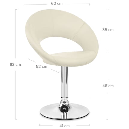 Clementine Chair Cream Dimensions