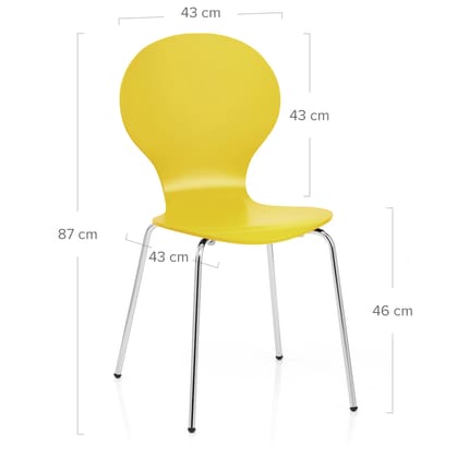 Candy Chair Yellow Dimensions