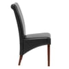 Carlo Walnut Chair Black Leather