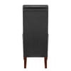 Carlo Walnut Chair Black Leather
