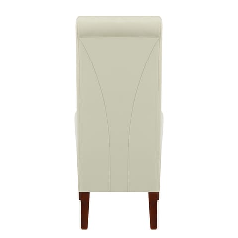 Carlo Walnut Chair Cream Leather