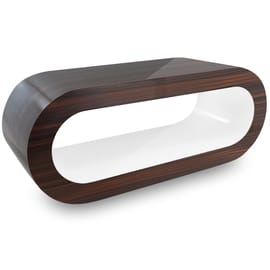 Walnut Orbit Coffee Table White Inner