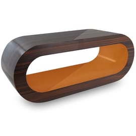 Walnut Orbit Coffee Table Orange Inner