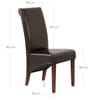 Carlo Walnut Chair Brown Leather