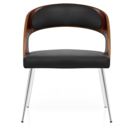 Evans Dining Chair Walnut & Black