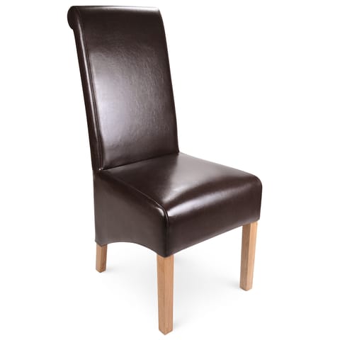 Krista Dining Chair Brown Leather