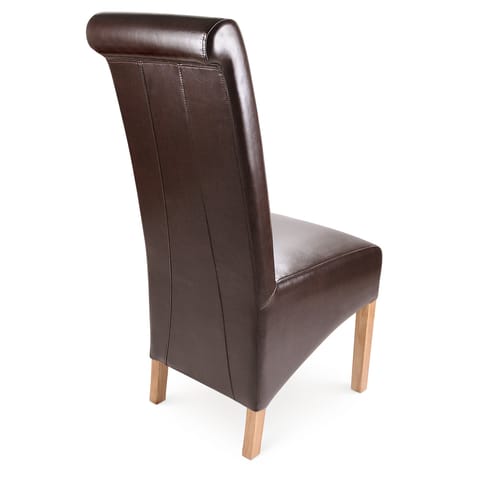 Krista Dining Chair Brown Leather