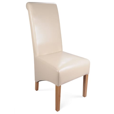 Krista Dining Chair Cream Leather