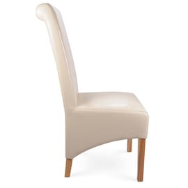 Krista Dining Chair Cream Leather