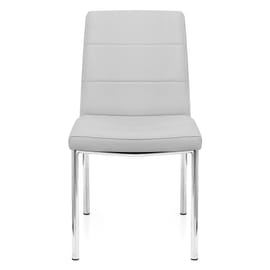 Chrome Breakfast Dining Chair Grey