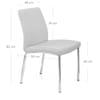 Chrome Breakfast Dining Chair Grey