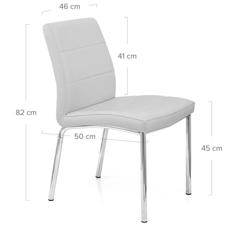 Chrome Breakfast Dining Chair Grey