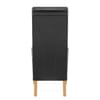 Carlo Oak Chair Black Leather