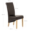 Carlo Oak Chair Brown Leather